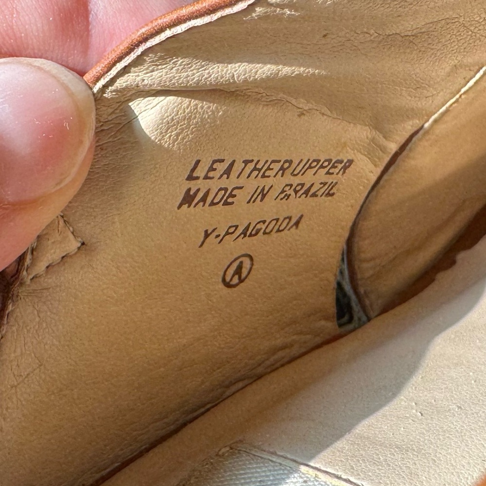 Enzo Angiolini chestnut Leather Sandals with back strap. - Picture 12 of 16